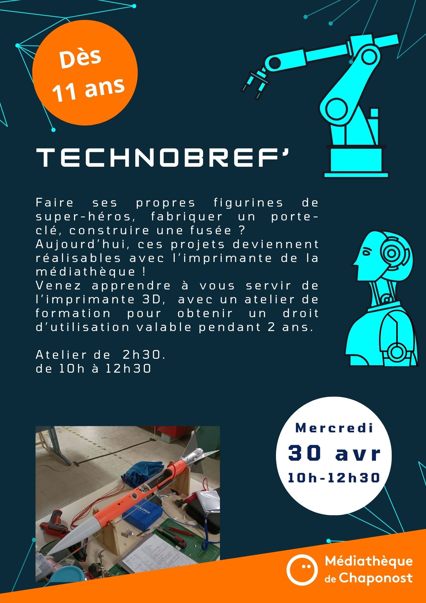 affiche atelier imprimante 3d