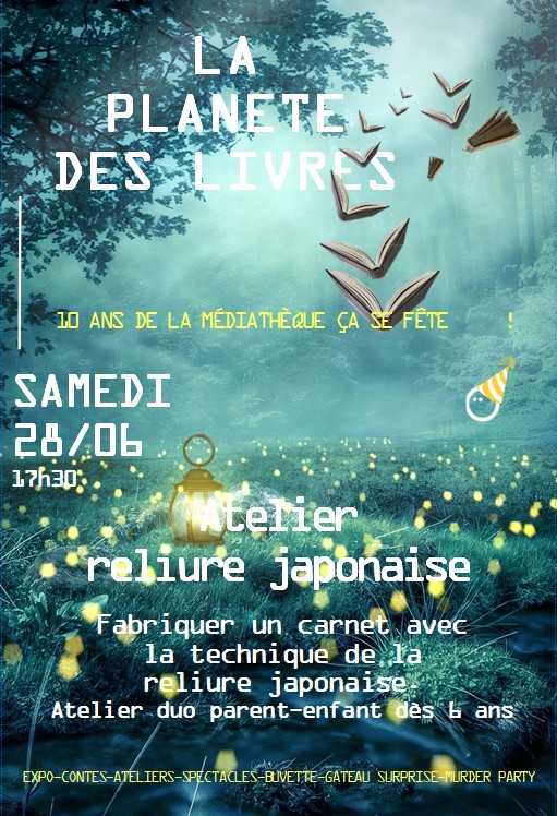 affiche atelier reliure japonaise