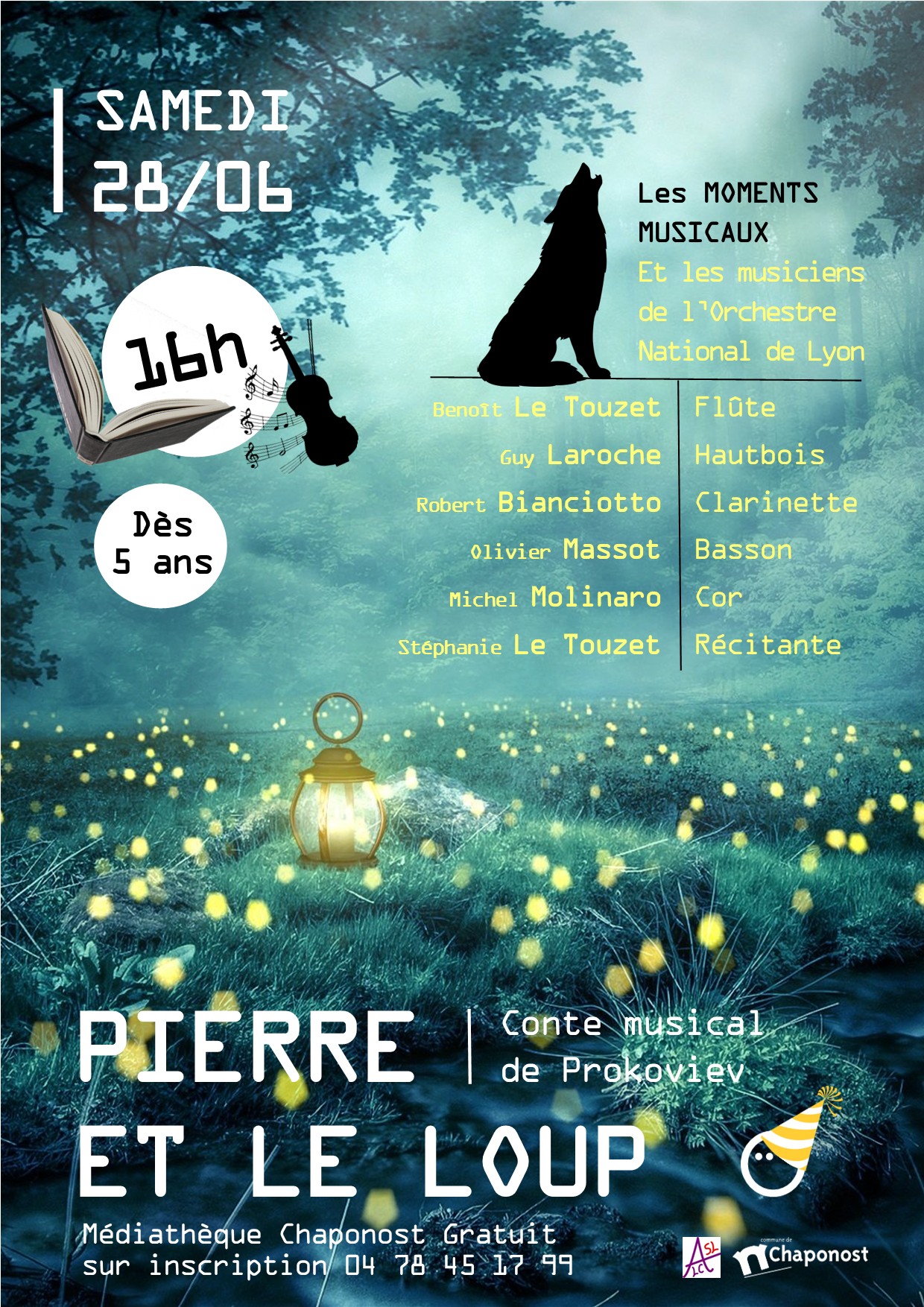 affiche du spectacle Pierre et le Loup