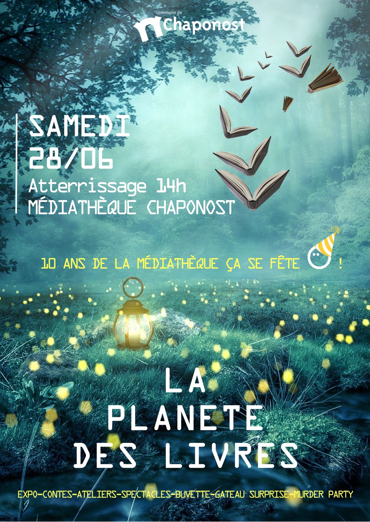 affiche de la fête de la médiathèque